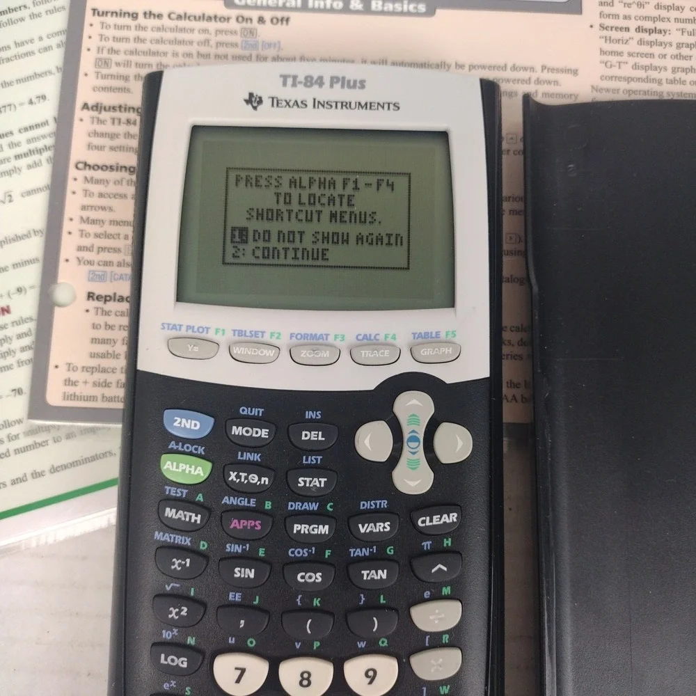 Texas Instruments TI-84 Plus Graphing Calculator w/ Slide Cover Tested Works